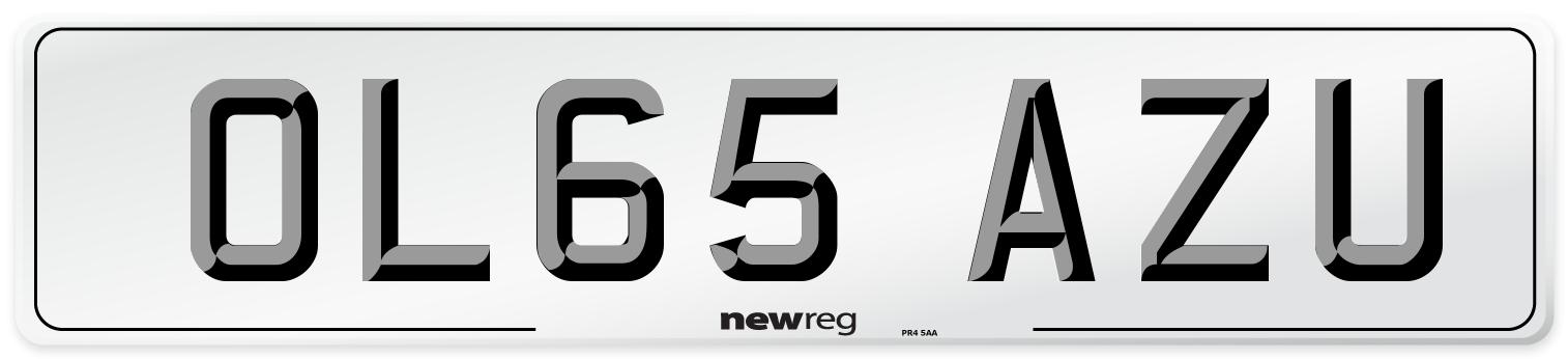 OL65 AZU Number Plate from New Reg